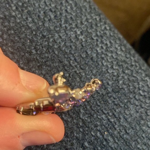 B David Vintage AB Crystal Glass Queen Grandmother or Mother’s Crown Brooch - Picture 6 of 8